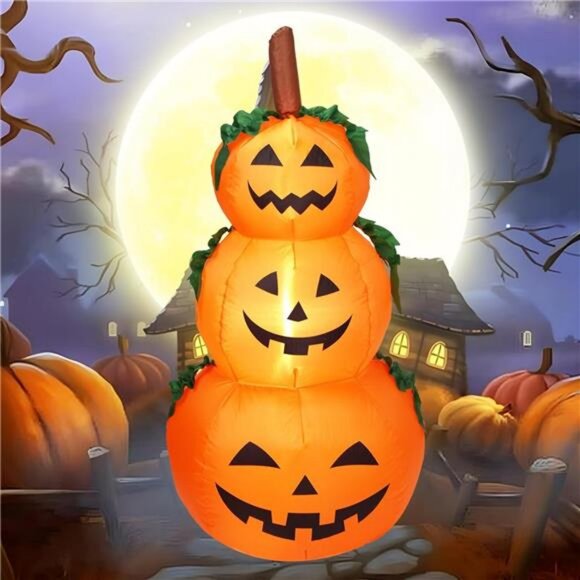 Holiday | 6ft Halloween Inflatable Pumpkins Decor Blow Up Pumpkin ...